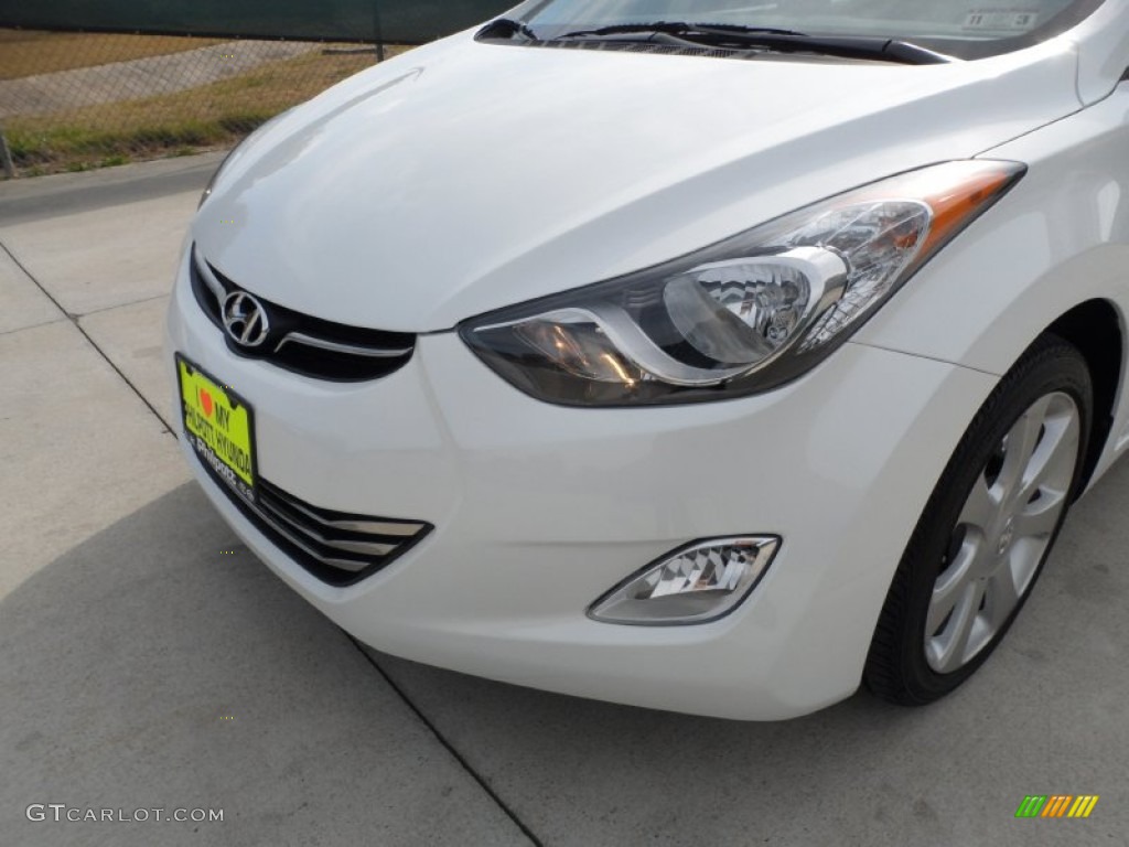 2012 Elantra Limited - Shimmering White / Beige photo #10