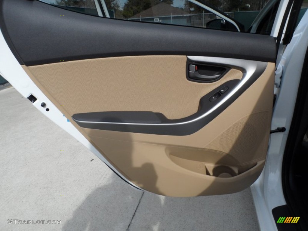 2012 Elantra Limited - Shimmering White / Beige photo #20