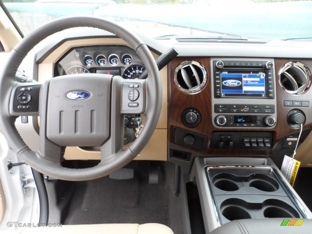 2012 Ford F350 Super Duty Lariat Crew Cab 4x4 Adobe Dashboard Photo #58443441