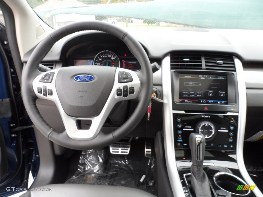 2012 Ford Edge Sport Charcoal Black/Silver Smoke Metallic Dashboard Photo #58443915