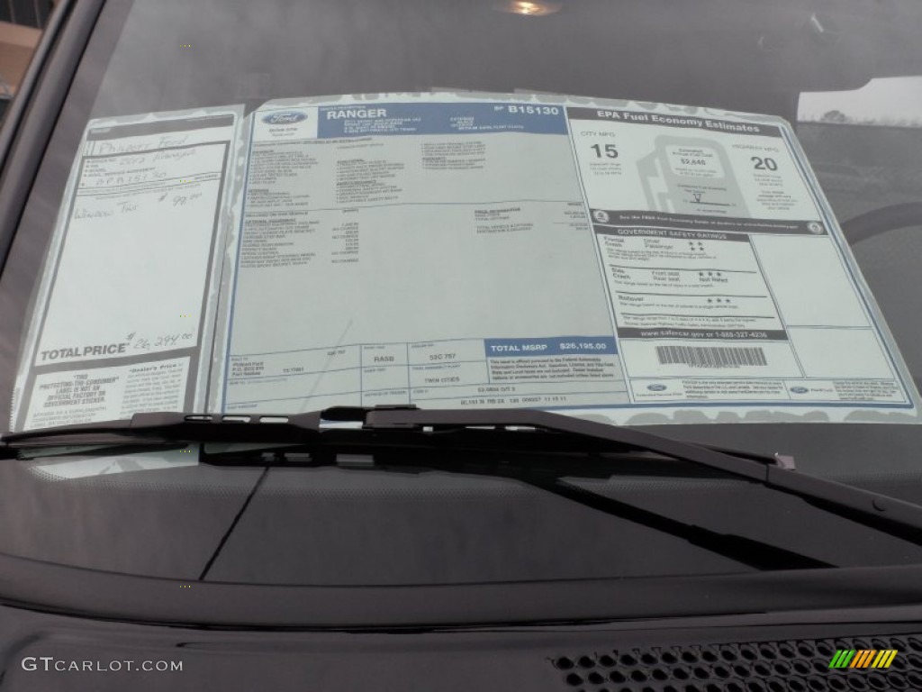 2011 Ford Ranger Sport SuperCab Window Sticker Photo #58444251