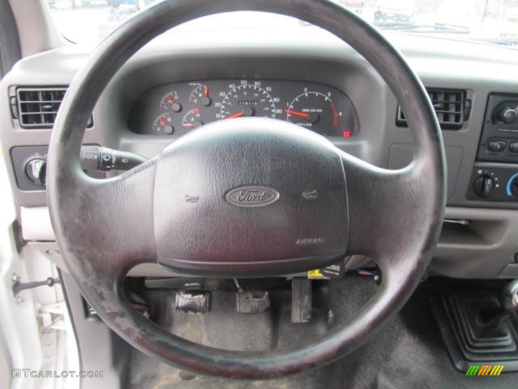 1999 Ford F250 Super Duty XLT Extended Cab Medium Graphite Steering Wheel Photo #58448525