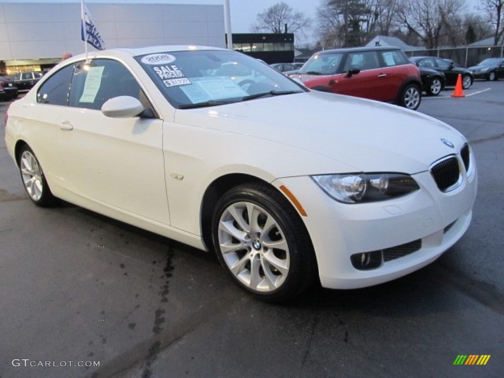 2008 3 Series 335xi Coupe - Alpine White / Black photo #7