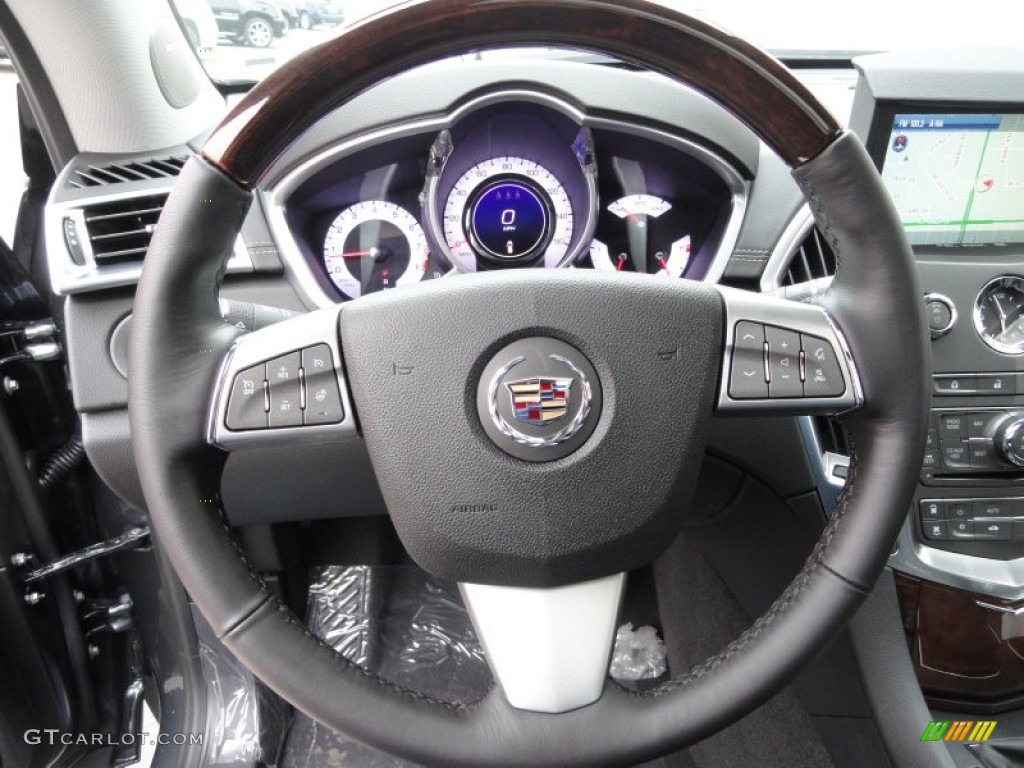 2012 Cadillac SRX Performance AWD Ebony/Ebony Steering Wheel Photo #58450696