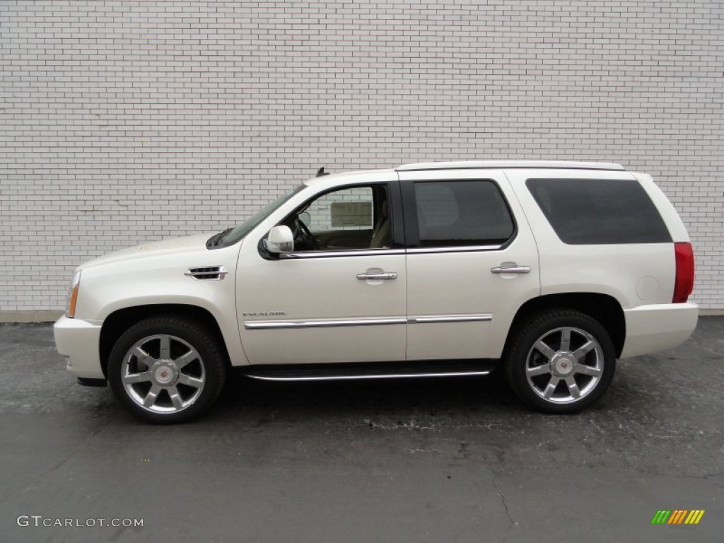 White Diamond Tricoat 2012 Cadillac Escalade Luxury AWD Exterior Photo #58450761