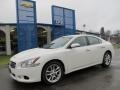 2009 Winter Frost White Nissan Maxima 3.5 SV  photo #1