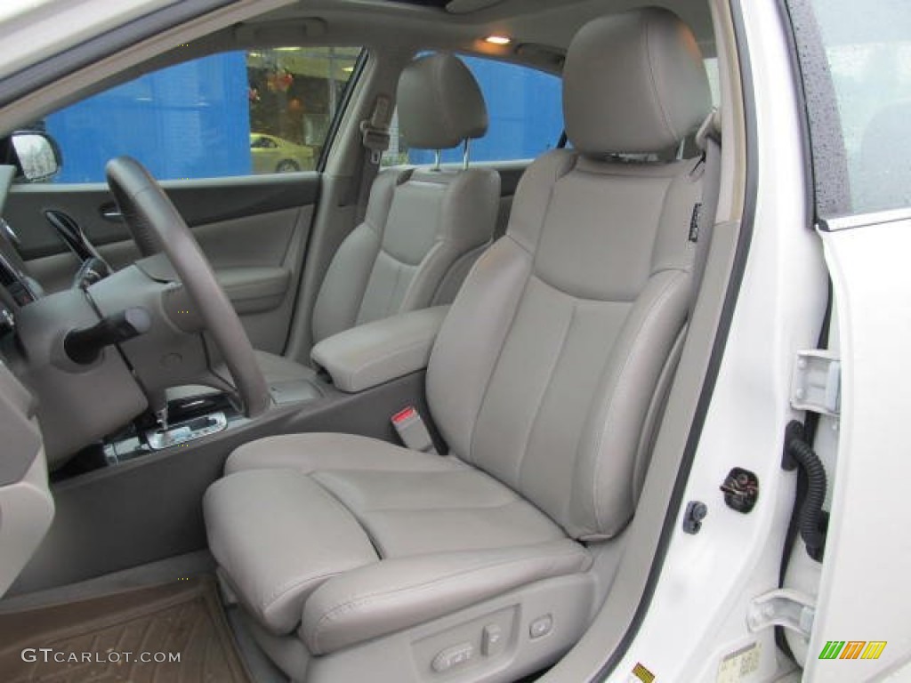 2009 Maxima 3.5 SV - Winter Frost White / Caffe Latte photo #7