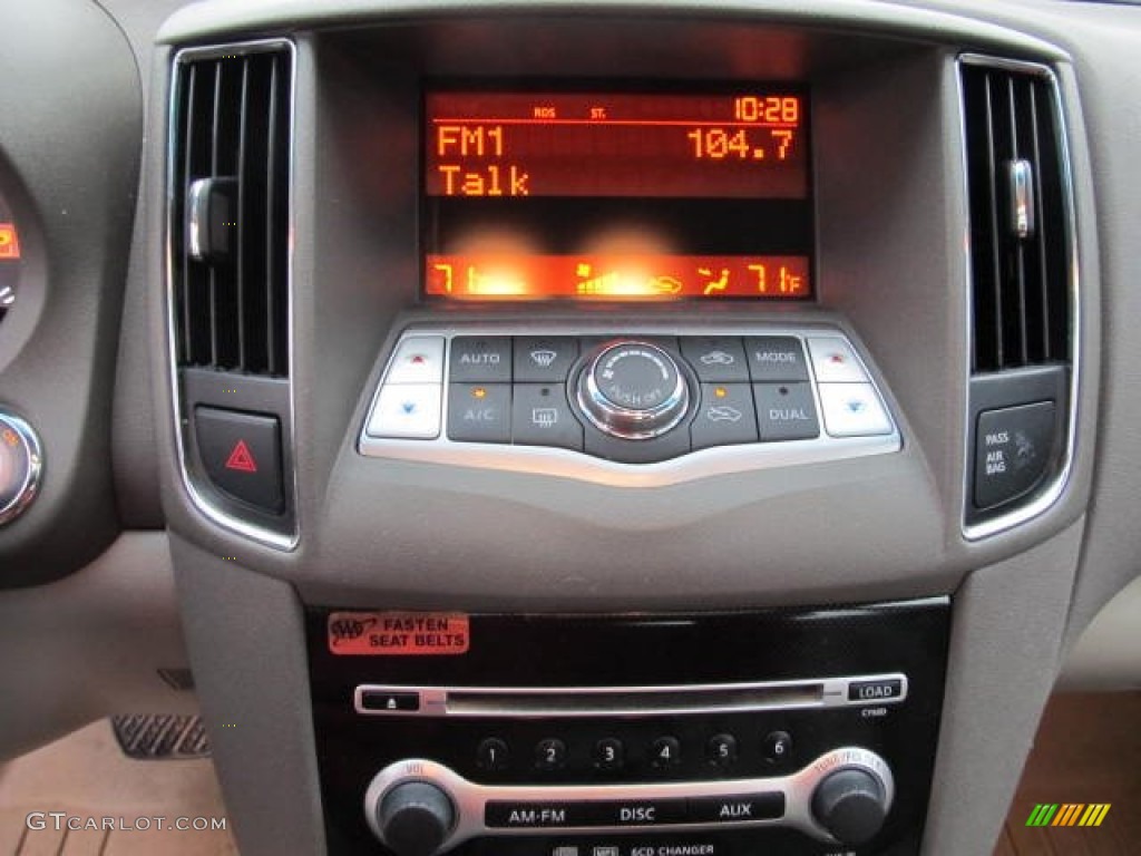 2009 Maxima 3.5 SV - Winter Frost White / Caffe Latte photo #10
