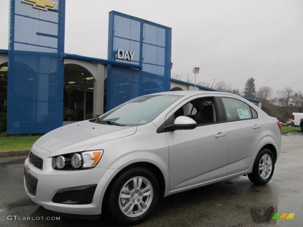 2012 Sonic LS Sedan - Silver Ice Metallic / Jet Black/Dark Titanium photo #1