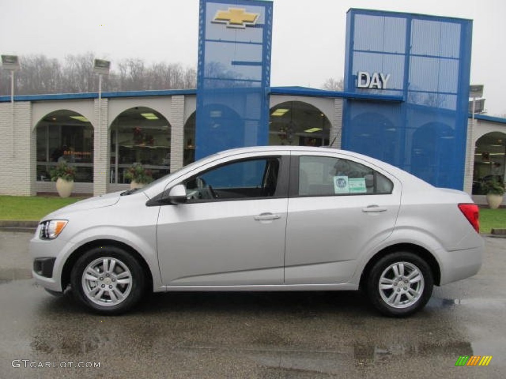 2012 Sonic LS Sedan - Silver Ice Metallic / Jet Black/Dark Titanium photo #2