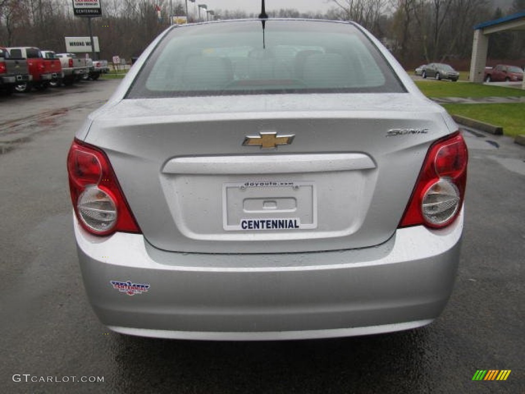 2012 Sonic LS Sedan - Silver Ice Metallic / Jet Black/Dark Titanium photo #3