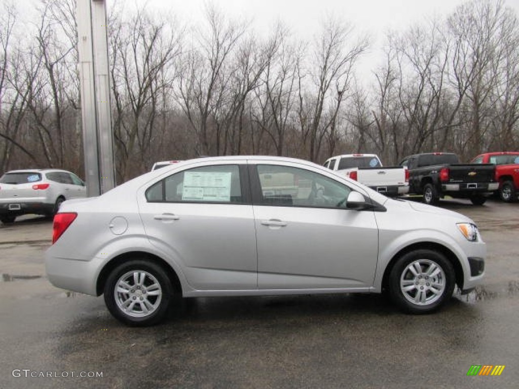 2012 Sonic LS Sedan - Silver Ice Metallic / Jet Black/Dark Titanium photo #4
