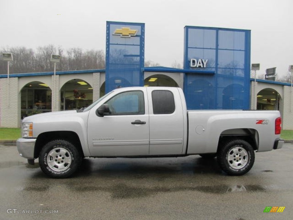 2012 Silverado 1500 LT Extended Cab 4x4 - Silver Ice Metallic / Ebony photo #2