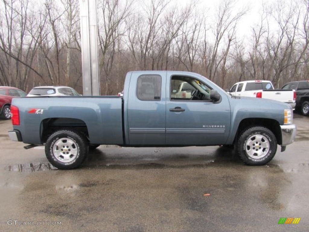 2012 Silverado 1500 LT Extended Cab 4x4 - Blue Granite Metallic / Ebony photo #4