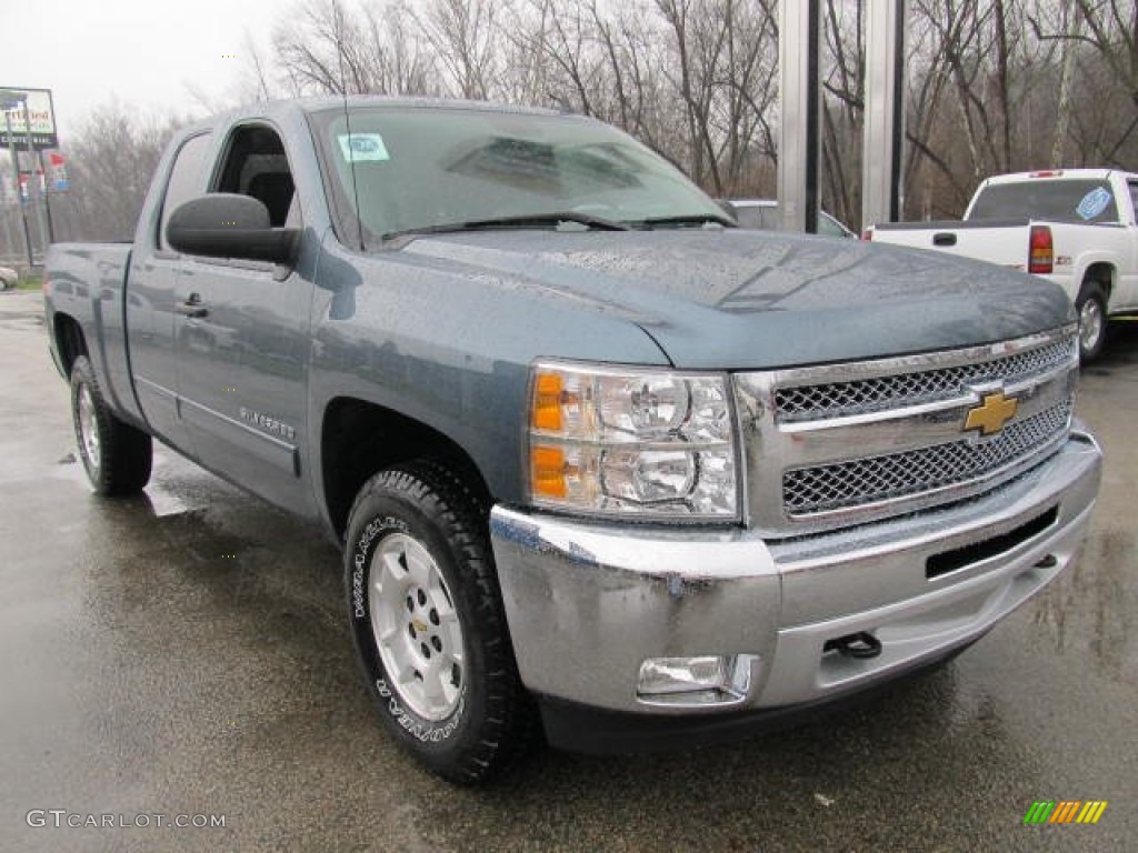 2012 Silverado 1500 LT Extended Cab 4x4 - Blue Granite Metallic / Ebony photo #5