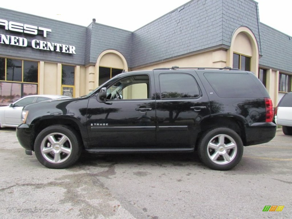 2008 Tahoe LT 4x4 - Black / Light Titanium/Dark Titanium photo #1