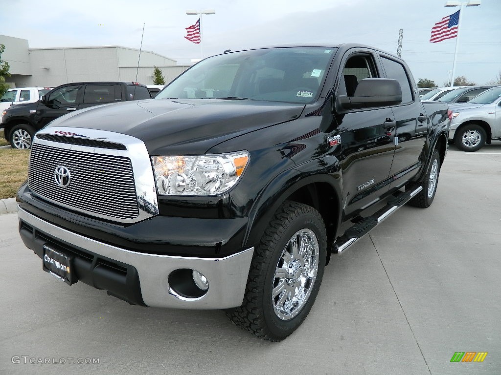 2012 Tundra Texas Edition CrewMax 4x4 - Black / Black photo #1