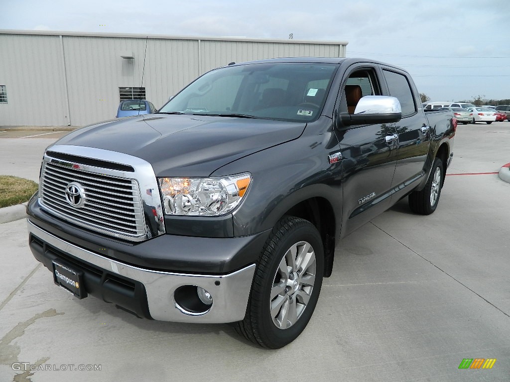 2012 Tundra Platinum CrewMax 4x4 - Magnetic Gray Metallic / Red Rock photo #7