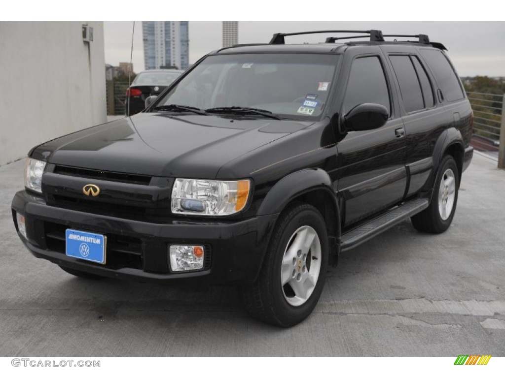 2002 QX4  - Black Obsidian / Stone Beige photo #3