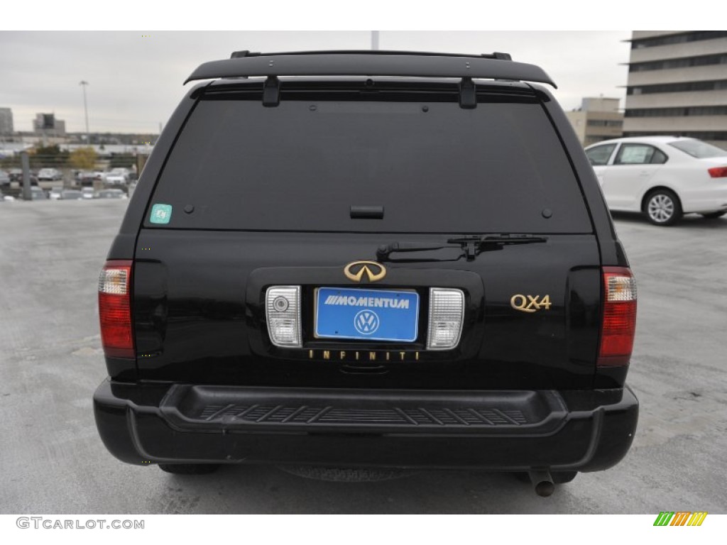 2002 QX4  - Black Obsidian / Stone Beige photo #4