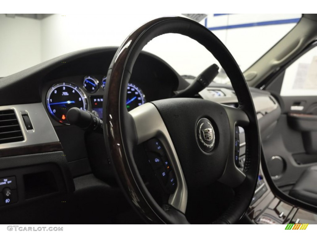 2012 Cadillac Escalade EXT Premium AWD Ebony/Ebony Steering Wheel Photo #58461506