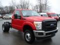 2012 Vermillion Red Ford F350 Super Duty XL SuperCab 4x4 Dually Chassis  photo #2