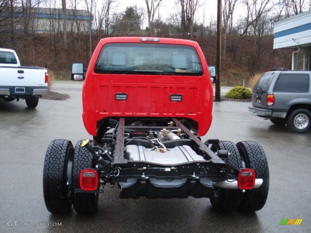 2012 F350 Super Duty XL SuperCab 4x4 Dually Chassis - Vermillion Red / Steel photo #7