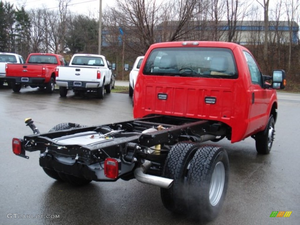 2012 F350 Super Duty XL SuperCab 4x4 Dually Chassis - Vermillion Red / Steel photo #8