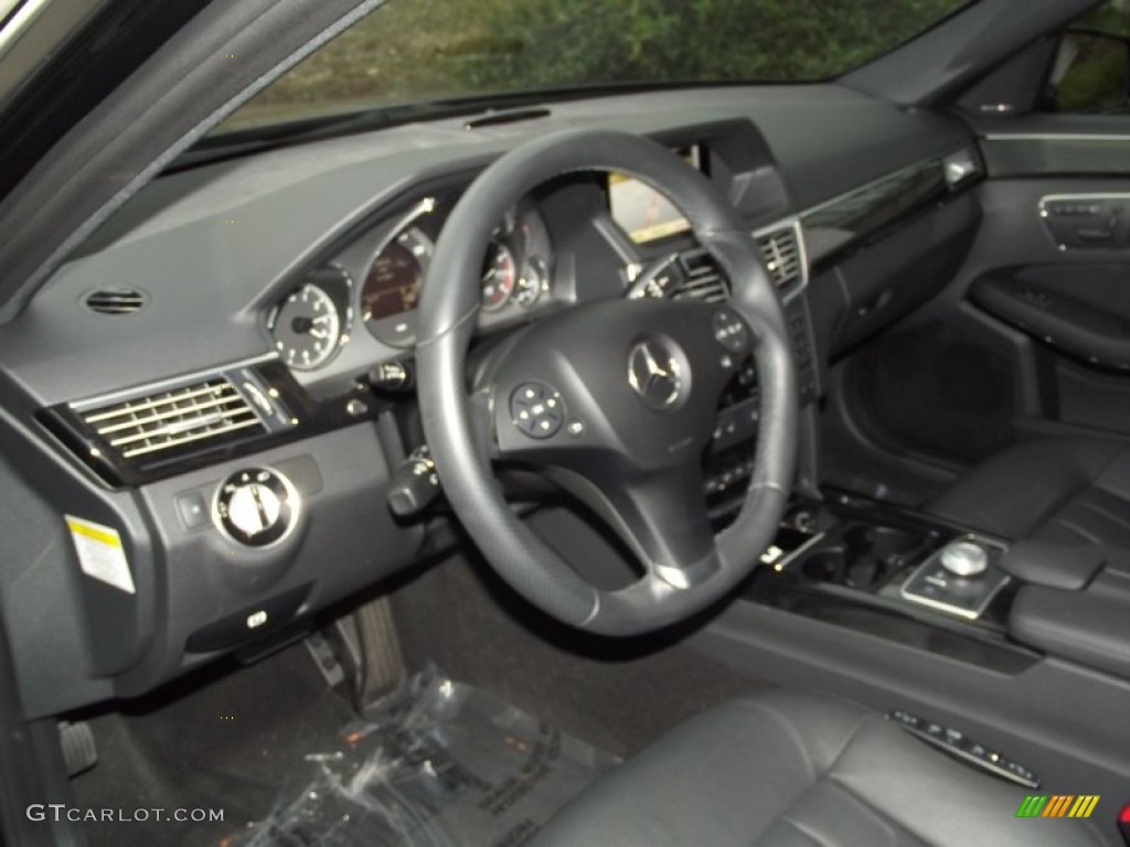 Black Interior 2011 Mercedes-Benz E 550 Sedan Photo #58467242
