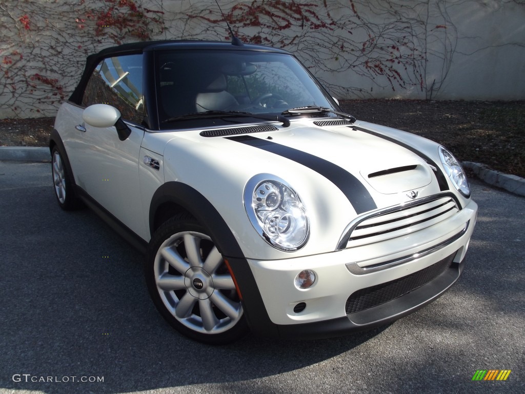 2008 Cooper S Convertible - Pepper White / Panther Black photo #1