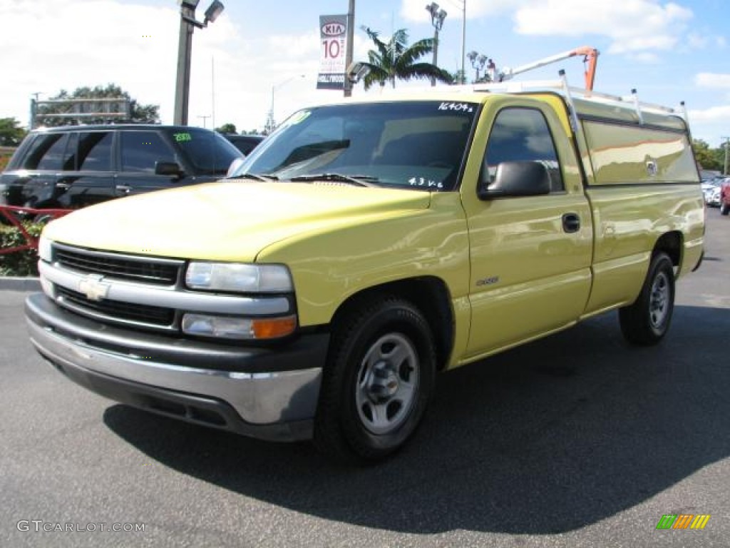 2000 Silverado 1500 Regular Cab - Fleet Yellow / Graphite photo #5