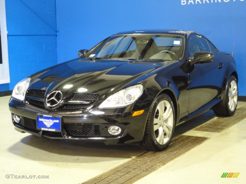 2009 SLK 350 Roadster - Obsidian Black Metallic / Black photo #3