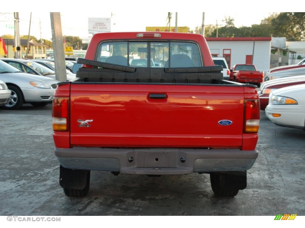 1997 Ranger XLT Regular Cab - Bright Red / Medium Prairie Tan photo #9