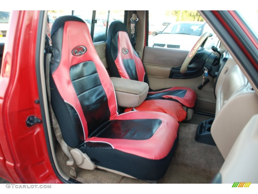 1997 Ranger XLT Regular Cab - Bright Red / Medium Prairie Tan photo #18