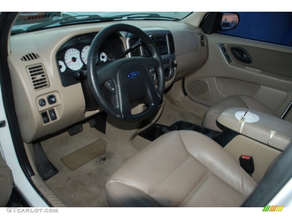 2003 Escape XLT V6 - Oxford White / Medium Dark Pebble photo #6