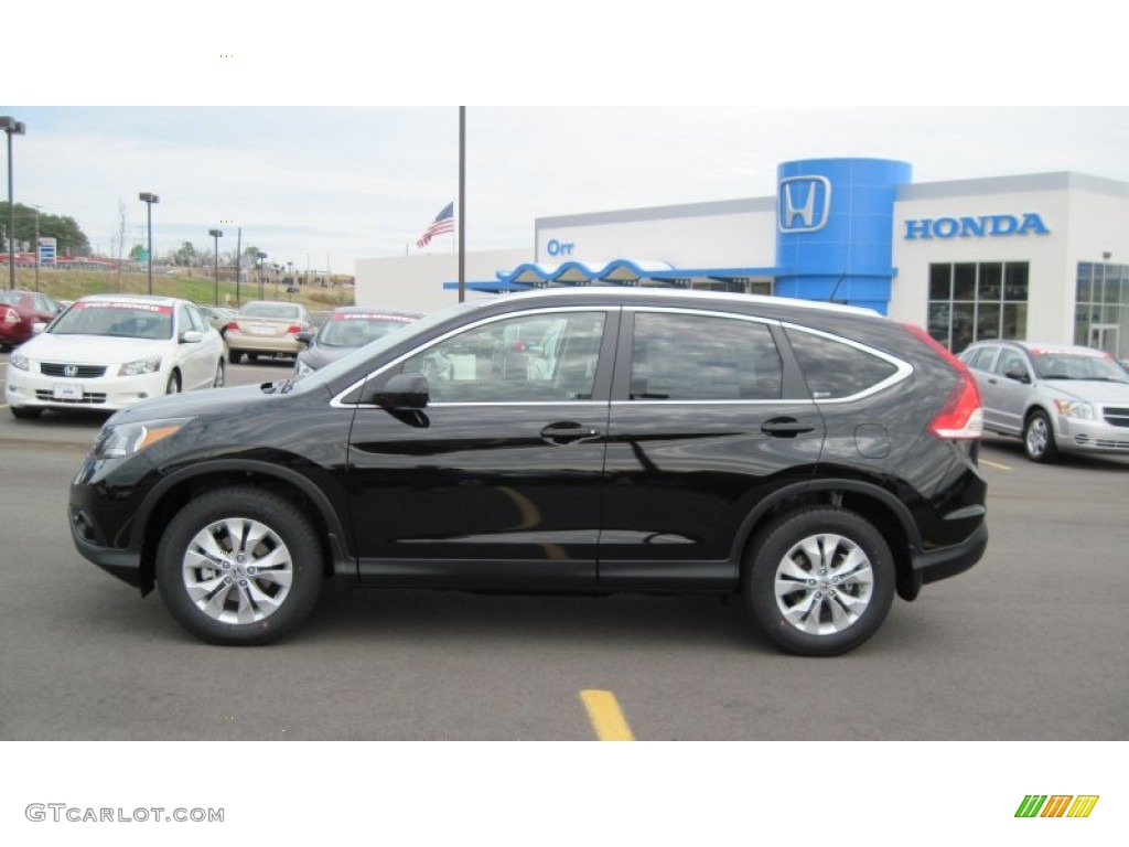 2012 CR-V EX-L - Crystal Black Pearl / Black photo #2