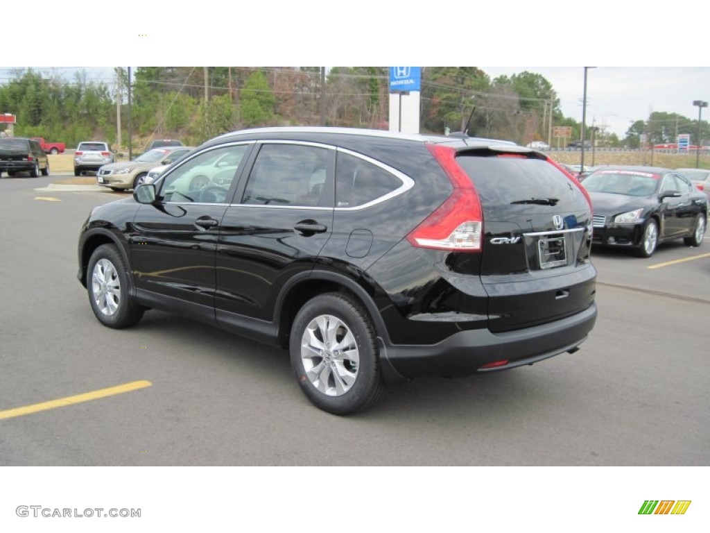 2012 CR-V EX-L - Crystal Black Pearl / Black photo #3