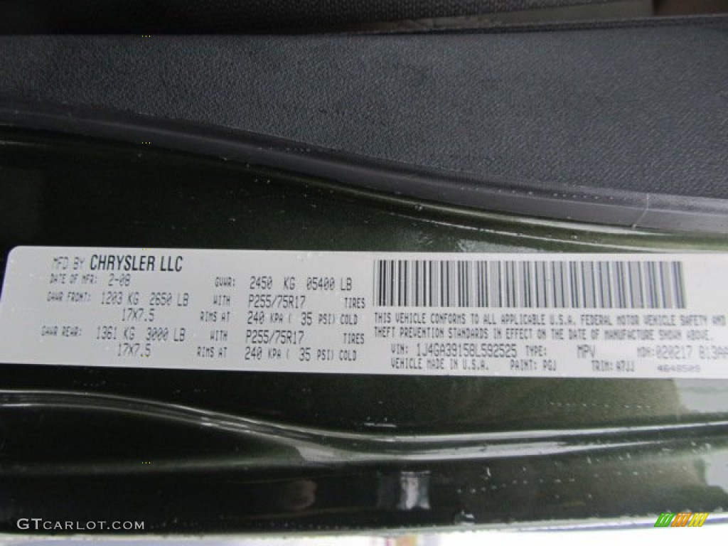 2008 Wrangler Unlimited X 4x4 - Jeep Green Metallic / Dark Khaki/Medium Khaki photo #24