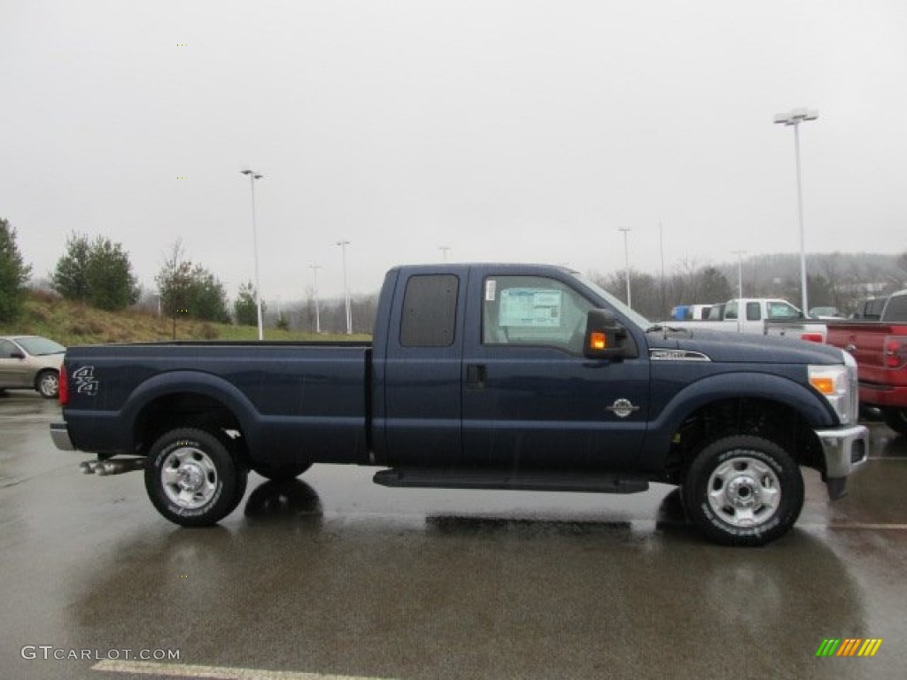 2012 F250 Super Duty XLT SuperCab 4x4 - Dark Blue Pearl Metallic / Steel photo #2