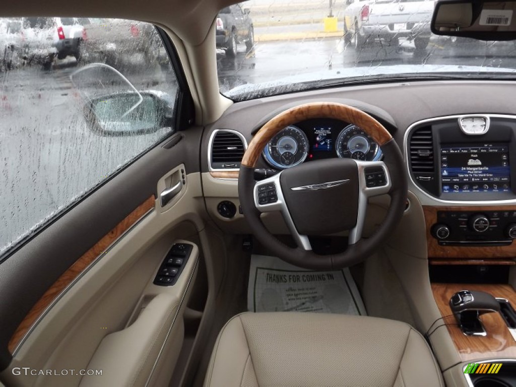 2012 300 Limited - Crystal Blue Pearl / Black/Light Frost Beige photo #9