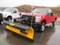 Vermillion Red 2012 Ford F350 Super Duty XL Regular Cab 4x4 Plow Truck Exterior