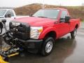 Vermillion Red - F350 Super Duty XL Regular Cab 4x4 Plow Truck Photo No. 4