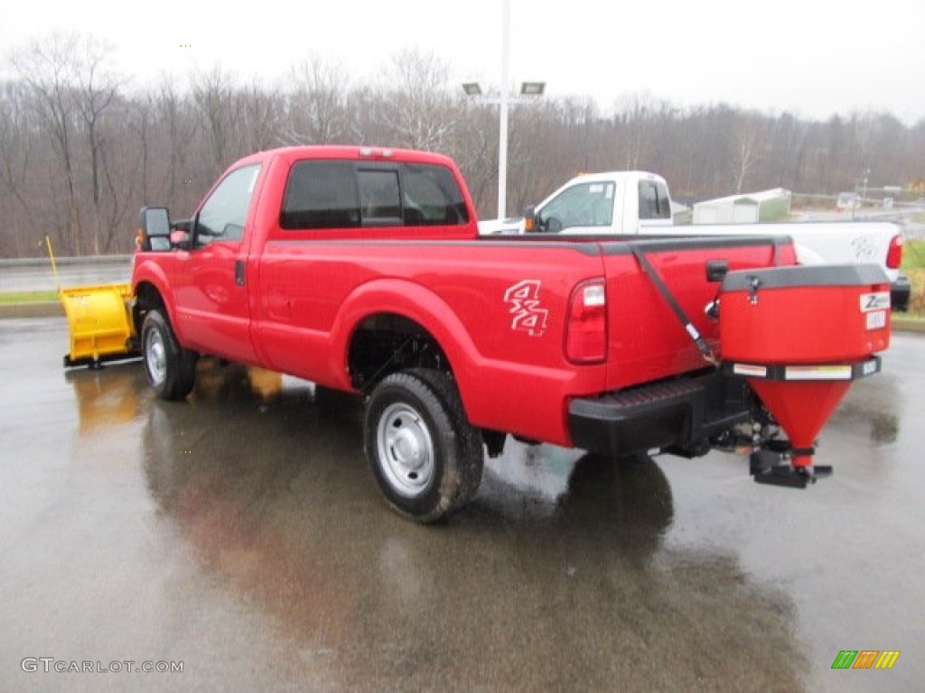 Vermillion Red 2012 Ford F350 Super Duty XL Regular Cab 4x4 Plow Truck Exterior Photo #58475730