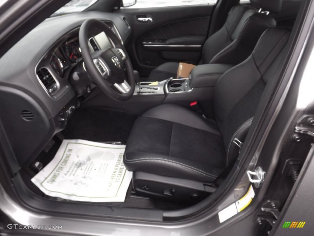 Black Interior 2012 Dodge Charger R/T Road and Track Photo #58475993