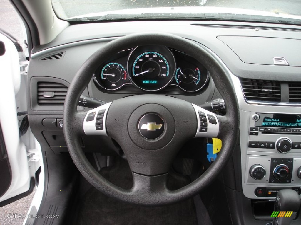 2011 Chevrolet Malibu LT Ebony Steering Wheel Photo #58476450
