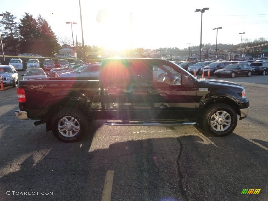 2004 F150 Lariat SuperCrew 4x4 - Black / Black photo #5