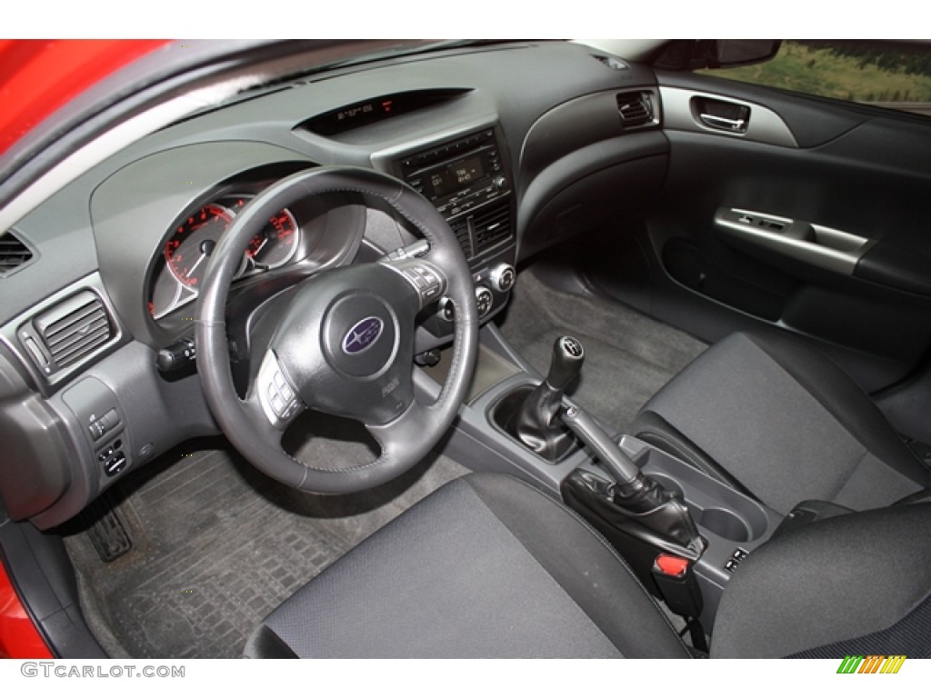 Carbon Black Interior 2008 Subaru Impreza WRX Wagon Photo #58478961