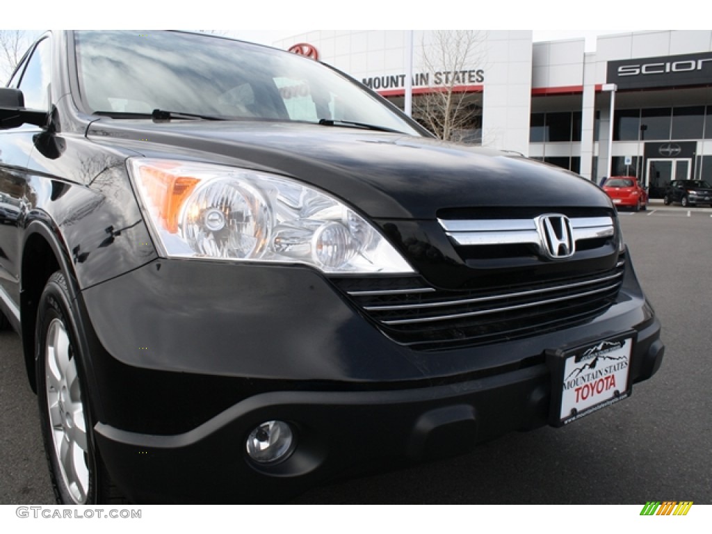 2009 CR-V EX-L 4WD - Crystal Black Pearl / Black photo #28