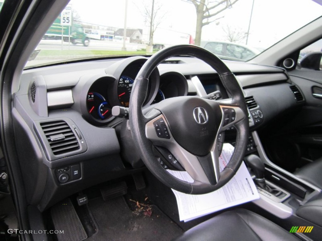2009 Acura RDX SH-AWD Technology Ebony Steering Wheel Photo #58480938