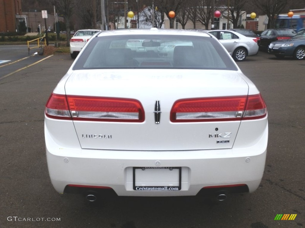 2012 MKZ AWD - White Platinum Metallic Tri-Coat / Dark Charcoal photo #5